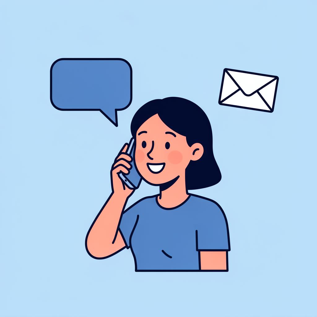 Friendly broker answering a call