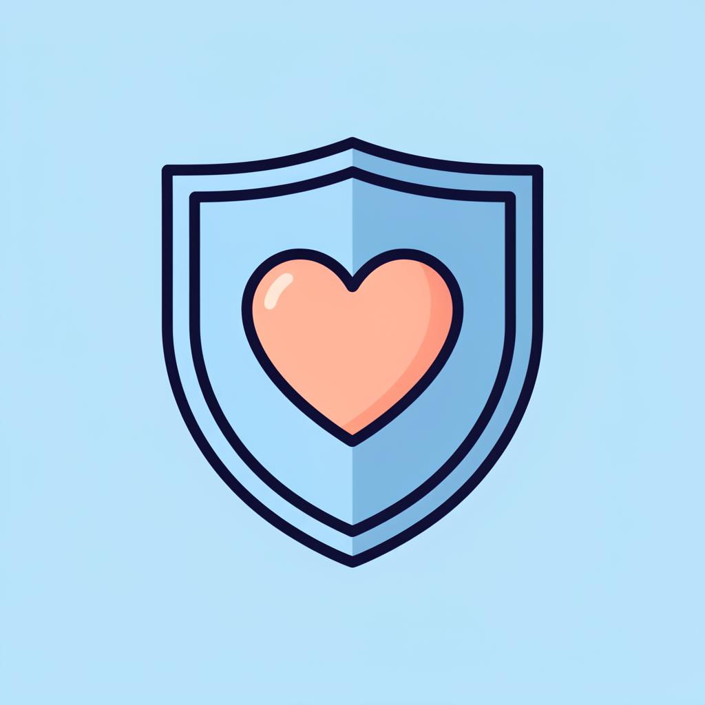 Shield with a heart inside